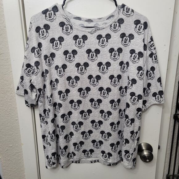 Disney Tops - Disney Women 100th Anniversary Soft Mickey Mouse Short Sleeve PJ Top Shirt M NWT